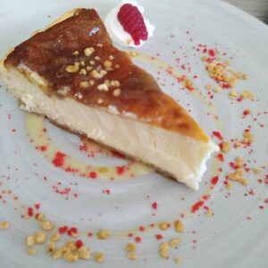 Tarta de queso y mermelada de higos